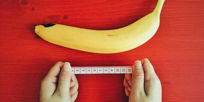 peniksen mittaus ennen laajentumista banaaniesimerkillä